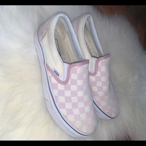 Slip on light pink vans